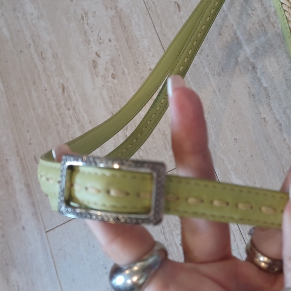 Brighton Vintage Woven Lime Green Shoulder Bag - Picture 6 of 11